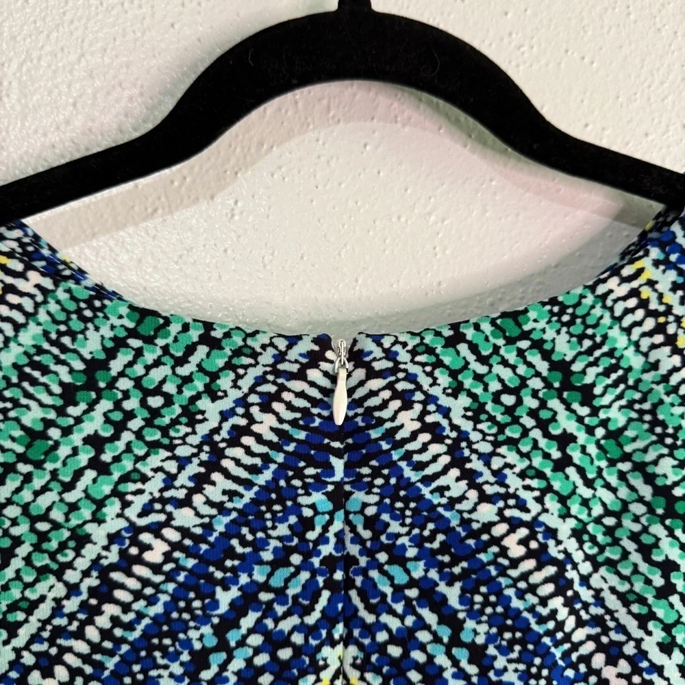 American Living Blue and Green Sleeveless A-line Maxi Dress - Picture 9 of 9